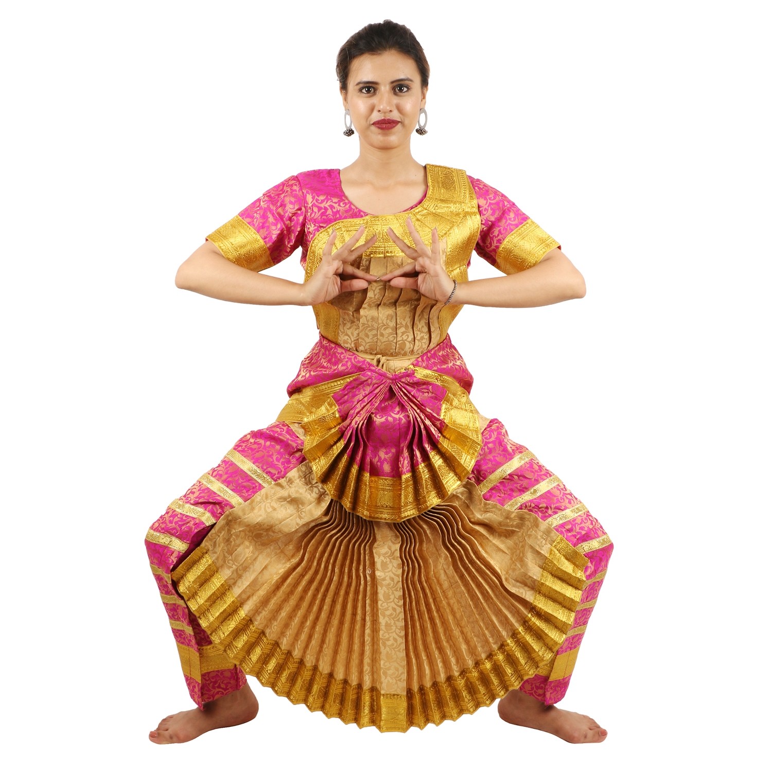 APPLE GREEN ORANGE 34 inchs Pant Length Bharatanatyam Dance Costume | –  Classical Dance Jewelry